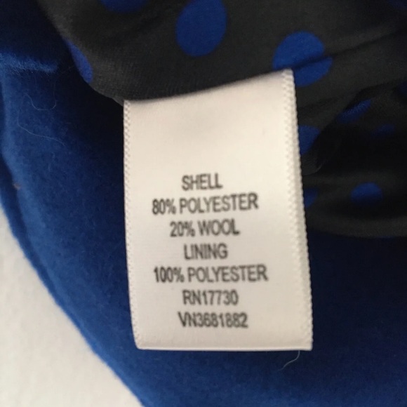 Alice Temperley Target Royal Blue Cropped Jacket XS Brushed Fleece Ruffle - Picture 7 of 7